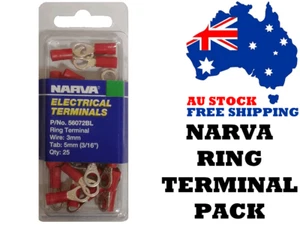 Narva 56072BL Insulated Ring Terminal Pack 2.5-3mm Wire 5mm DIA Auto Elec - Bild 1 von 1