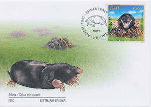 Estonia 2019 FDC Fauna Stamps The Mole Mammals Wild Animals 1v Set