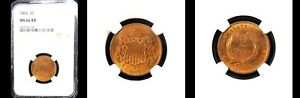 1865 2C NGC FANCY 5- MS66RB-POP 65-TWO CENT---