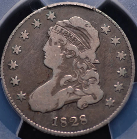 1828 CAPPED BUST QUARTER LG DIAMETER PCGS CHOICE FINE 12 WHOLESOME AND ORIGINAL Cover
