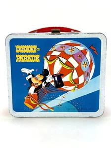 Fiambrera metálica vintage 1970 Disney On Parade Aladdin Mickey Mouse Pato Donald - Imagen 1 de 14