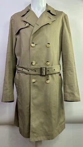 Ben Sherman Trench Coat Mens Brown Size Large - Picture 1 of 13