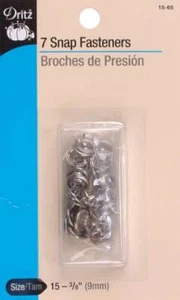 Gripper Snaps 3/8" 7/Pkg Nickel - Picture 1 of 1