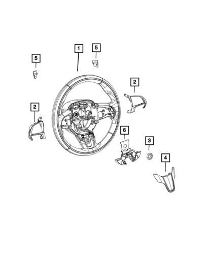 Bisel del volante delantero genuino Mopar 2015-2017 Chrysler 200 5VF03SZRAA Foto 1 de 1
