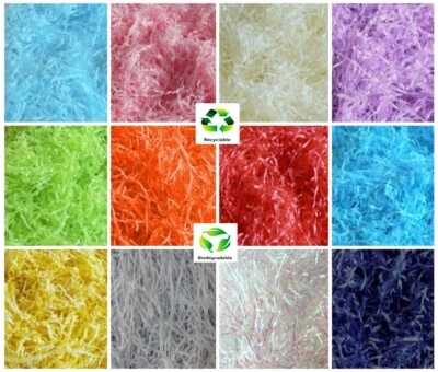 Shredded Tissue Paper Luxury Hamper Shred - Soft Recyclable - Gift Box Packaging - Image 1 of 2