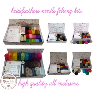 Heidifeathers® verpackt Nadelfilzwollsets - Nadeln, Matte, Anleitung, Geschenk - Bild 1 von 14