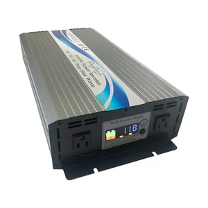 LCD 3000W Pure Sine Wave Power Inverter 12V/24V/48V DC to 120V AC US Stock - Picture 1 of 13