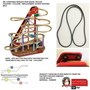 Mr Christmas World's fair Grand Roller Coaster -36 INCH TOOTHED BELT(not unit) - Picture 1 of 5