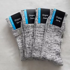 4 Paar Original MH Jeans Socken 100% Baumwolle Grau super weich 39 bis 46 - Bild 1 von 4