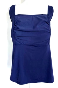 Camiseta Tankini Lands End Cuello Cuadrado Resistente al Cloro Talla 22W Correas Ajustables - Imagen 1 de 8