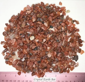Agate Red polished pebbles XX-Small (size 1/4" to 3/8" or 6-10 mm)  1 lb - Picture 1 of 2