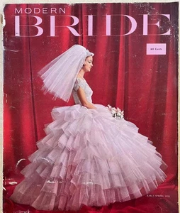 MODERN BRIDE Magazine~Spring 1959~Chic MCM Wedding Fashion~Gowns+Home Dec+Beauty - Picture 1 of 1
