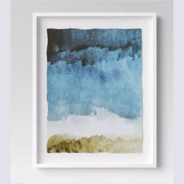 Pintura emoldurada azul 24" x 30" - Imagem 1 de 1