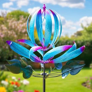 Wind Sculpture, 82" Large Metal Wind Spinners Outdoor, 360 Degrees Swivel Win... - Picture 1 of 8