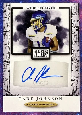 2021 SAGE PREMIER DRAFT AUTOGRAPHS CADE JOHNSON AUTO SOUTH DAKOTA STATE - Image 1 of 2