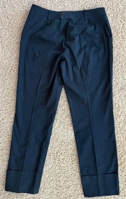 Pantalones para mujer Armani Collezioni azul marino con puños talla 10 Foto 1 de 4