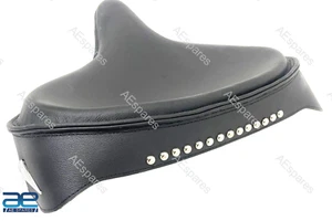Solo Seat For Harley Leather Skirt Knucklehead Panhead Shovel TC Bobber AEs - Bild 1 von 9