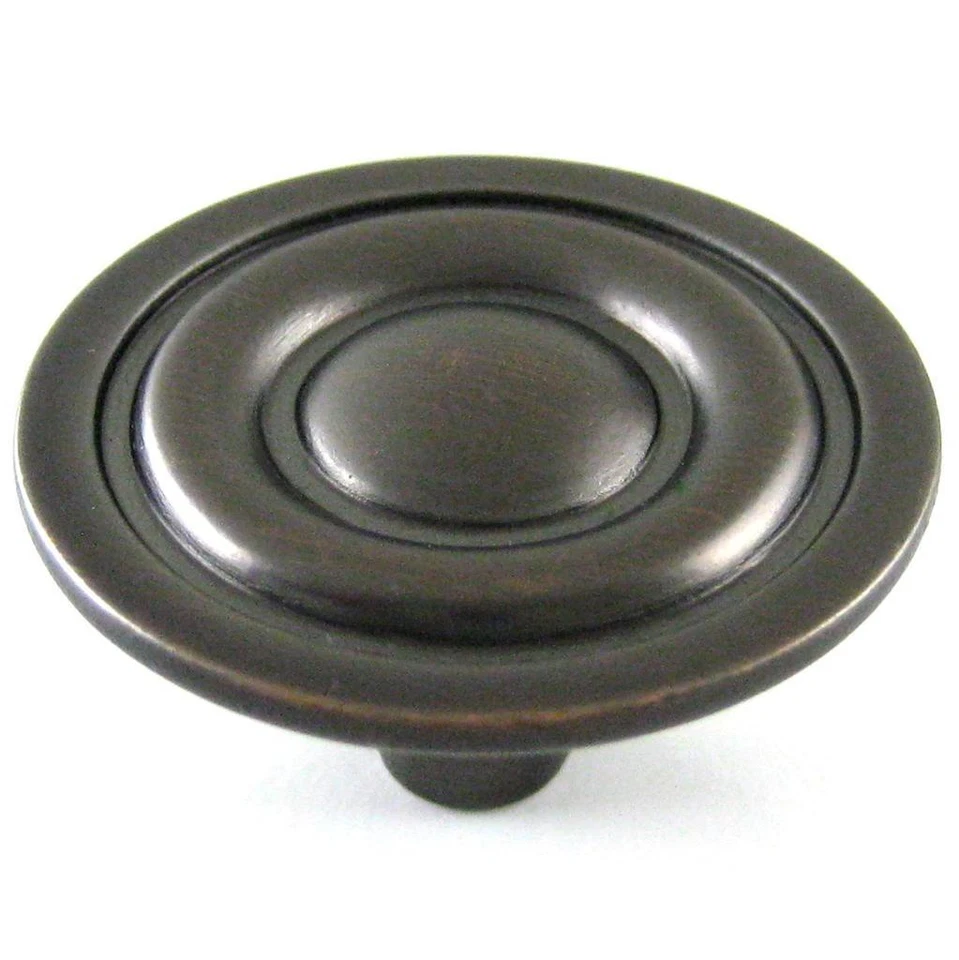 10 Liberty Hardware Botão de Armário Veneziano Bronze Esfregado a Óleo 3 Anéis P635BCC-VBR - Imagem 1 de 1