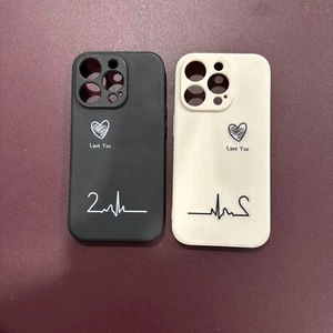 Couples iPhone 14 Pro Case (black And Vanilla Beige) - Picture 1 of 2