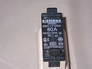 SIEMENS 3NA4824 fuse, 80A, 500V (NOS) - Picture 1 of 3