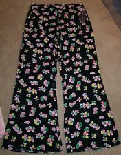 Scoop Flare Pant L/G (12-14) Junior/Woman Black/Flowers Multicolor Comfy Pant