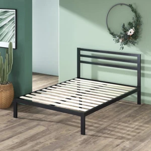 Christiano Metal Bed Frame with Headboard - Picture 1 of 16
