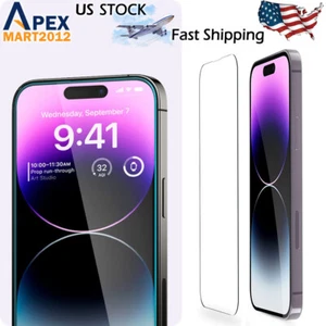 For iPhone 14 Plus Pro Max 9H Hardness Crystal Tempered Glass Screen Protector - Picture 1 of 8