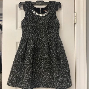 Ella Moss Girls Marled Black White Knit Dress - MSRP $72 - Size 10. Fluffy. - Picture 1 of 10
