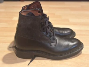Allen Edmonds "DAIN" Herren Schnür Derby Boots 10 D Schwarz - Bild 1 von 5