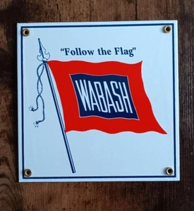 Wabash  Porcelain Sign Home Office Shop Den Garage Decor - Picture 1 of 1