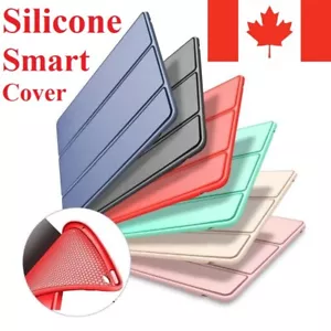 Magnetic Silicone Trifold Case For iPad Mini 2 3 4 5 6 Air Pro 9.7 10.2 10.9 11 - Picture 1 of 11