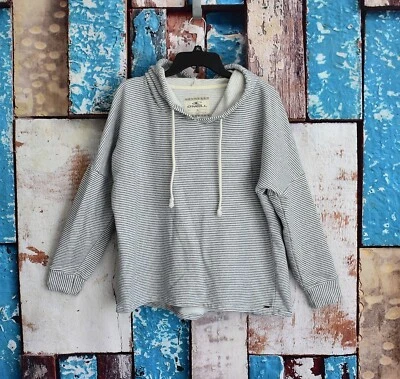 Sudadera con capucha para mujer O'Neill a rayas XLARGE blanco/azul DEFECTO USADO Foto 1 de 4