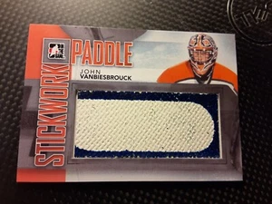 2014 ITG STICKWORK SERIES Flyers JOHN VANBIESBROUCK P-27 GAME USED PADDLE INSERT - Picture 1 of 1