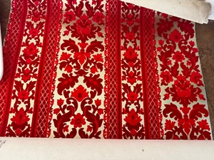 Wallpaper flocking Red Flocked Victorian velvet Wall-Tex 3D - Picture 1 of 3