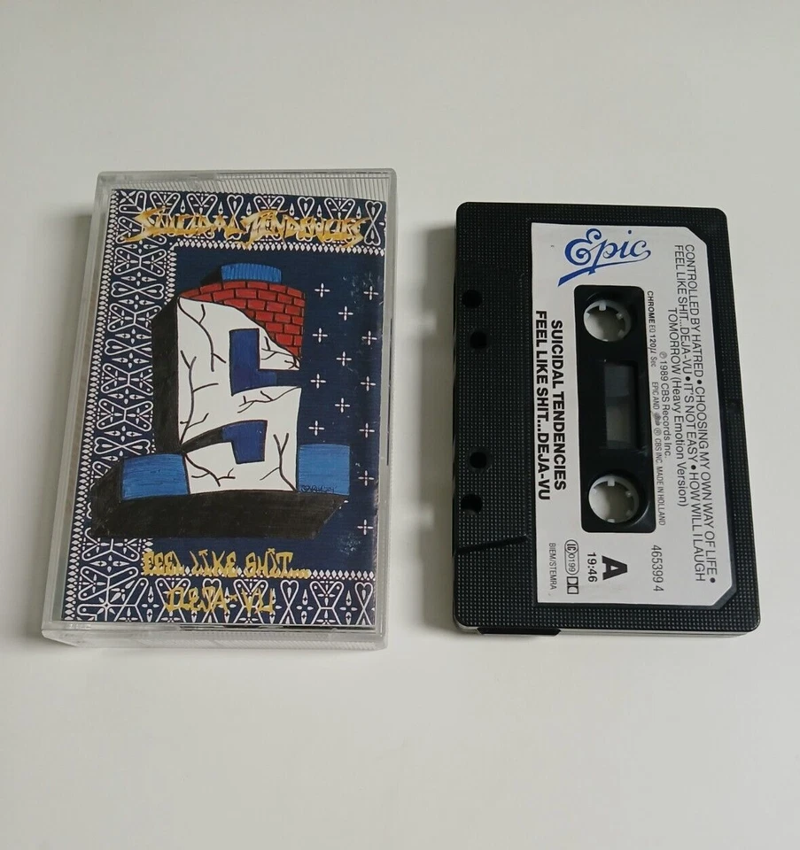 SUICIDAL TENDENCIES CONTROLLED BY HATRED FEEL LIKE SHIT DEJA VU CASSETTE TAPE - Image 1 of 1