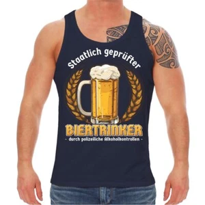 Canotta uomo camicia spalline bevitore birra certificato festa del papà malle motivi bere - Foto 1 di 4