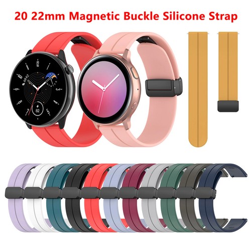 OFF WHITE Fibbia magnetica in silicone per Samsung Galaxy Watch 3 4 5 6 attivo 43 mm cinturino 45 mm