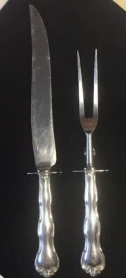 Gorham Rondo Sterling 1951 Juego de talla grande cuchillo tenedor con puntas Foto 1 de 4