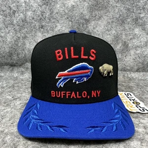 Buffalo Bills Hat Cap Fitted Mens 7 3/8 Black Blue NFL Draft New Era Pin - Picture 1 of 10