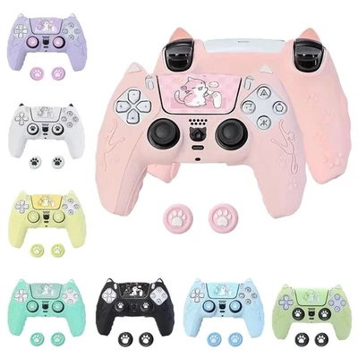 PS5 DualSense Controller Silicone Skin Grip Cover | Kawaii Cat Paw All 8 Colors! - Image 1 of 4