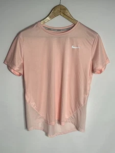 Nike Running T-shirt Miler Dri Fit | Ladies | Orange/Reflective | Medium | - Picture 1 of 10