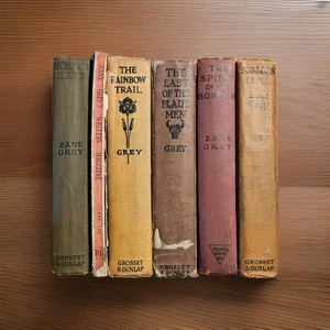 Lot 6 By Zane Grey : Western Hardcover Novels 4 1st Editions 1 Is Rare Magazine - Picture 1 of 24