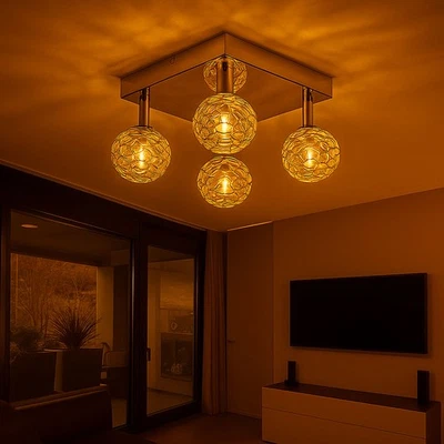 Lampada da Soffitto Luce Sfera Punti Allungabile Cromo Faretto Orientabile - Immagine 1 di 4