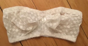 42B-C Lane Bryant Trägerloser Bügel-BH mit voller Abdeckung weiß Made in USA - Bild 1 von 6