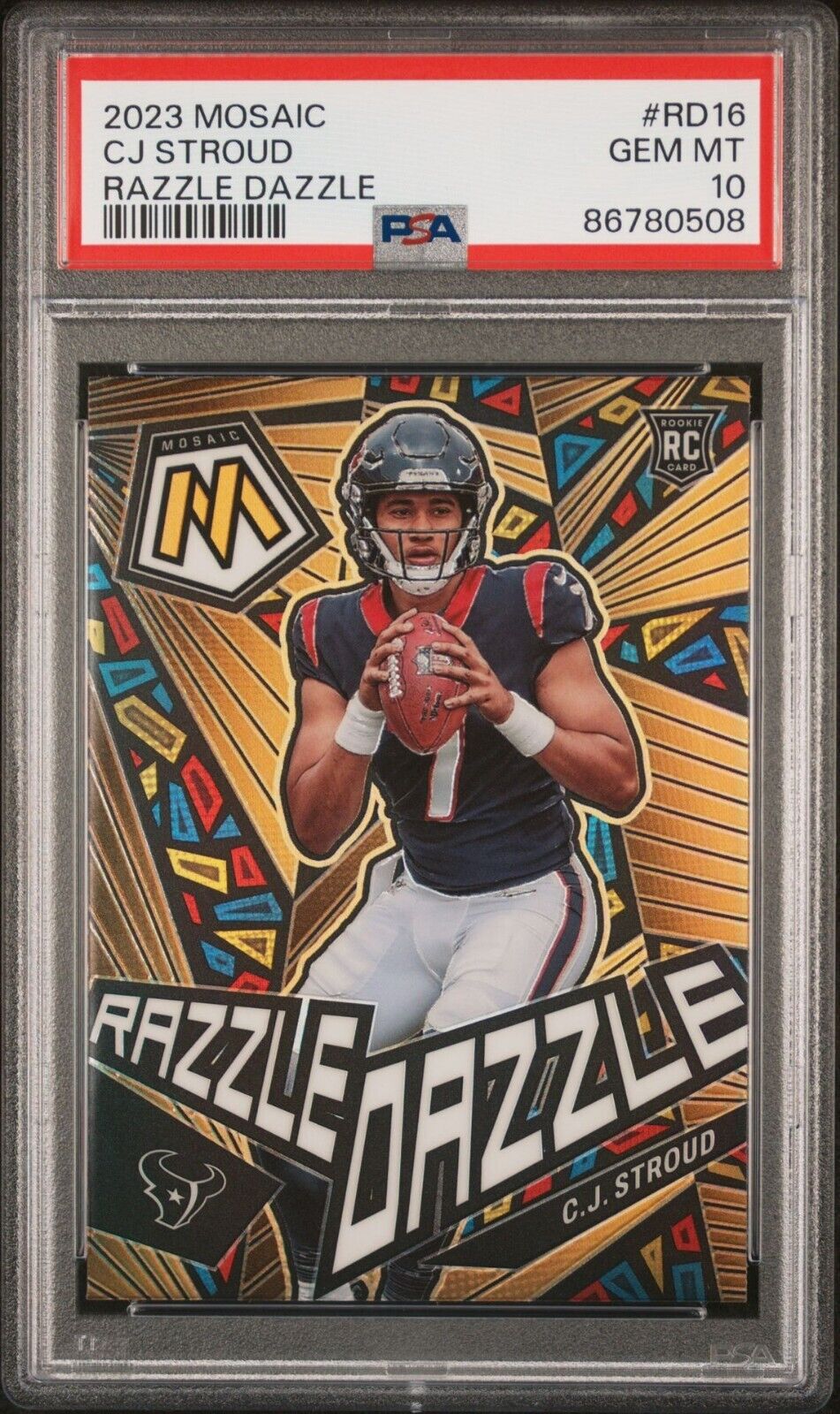 2023 Cj Stroud Mosaic Razzle Dazzle Psa 10