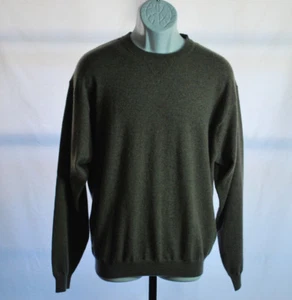 Suéter Glen Lyon 100 % gris cachemir manga larga cuello redondo para hombre talla L - Imagen 1 de 3