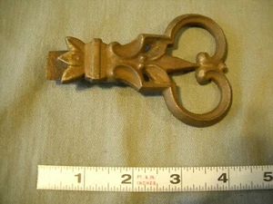 ANTIQUE VINTAGE DRAPERY CURTAIN ROD FINIAL 1920S? VICTORIAN GOTHIC STEAMPUNK KEY - Picture 1 of 2
