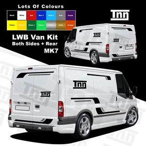 Stickers For Ford Transit MK7 LWB Side Stripes Decals Graphics Van Motorhome - Picture 1 of 8