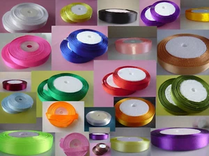Nastro raso 180/36/18 METRI 12mm lato singolo nuovo stile matrimonio compleanno bordo - Foto 1 di 14