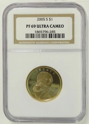 2005-S $1 PF69 ULTRA CAMEO-SACAGAWEA LIBERTY DOLLAR - Image 1 of 4